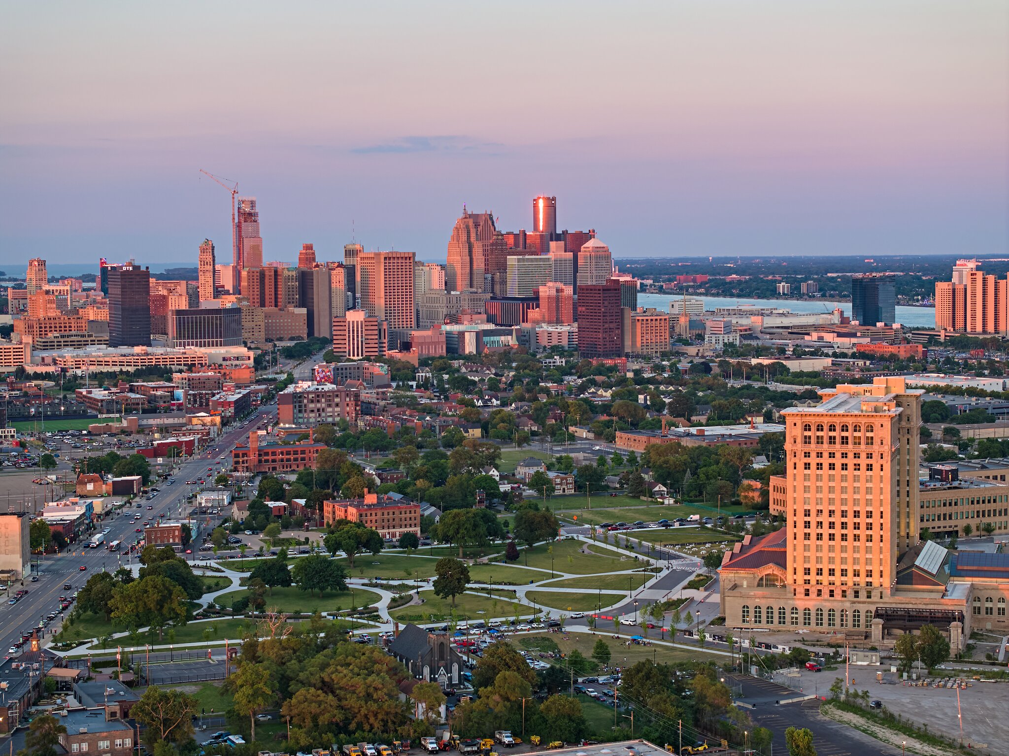 The west exterior of Michigan Central Station. Photo credit: Jason Keen.